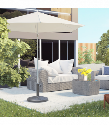 Bronze Tone Patio Umbrella Base - Rust-Resistant Resin - 12kg Stability