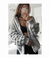 Bubble Sleeves Stylish Knitted Cardigan