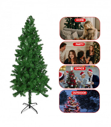 Christmas Tree Green Metal Stand - 6FT   AS-11177