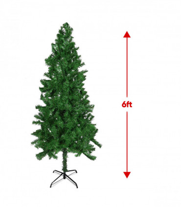 Christmas Tree Green Metal Stand - 6FT   AS-11177