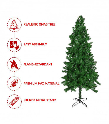 Christmas Tree Green Metal Stand - 6FT   AS-11177