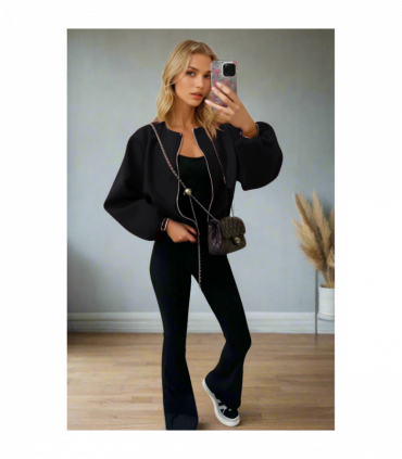 Classic Bomber Jacket - Stylish Zip Design - Perfect for All-Outfits