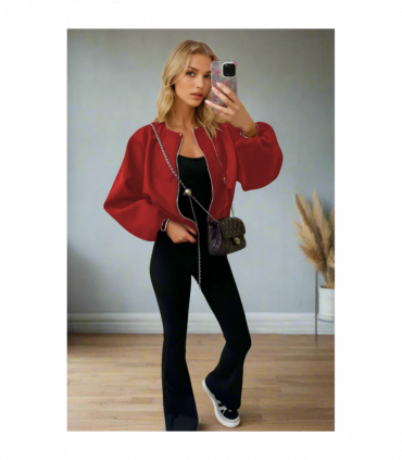 Classic Bomber Jacket - Stylish Zip Design - Perfect for All-Outfits