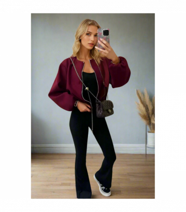 Classic Bomber Jacket - Stylish Zip Design - Perfect for All-Outfits