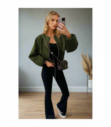 Classic Bomber Jacket - Stylish Zip Design - Perfect for All-Outfits