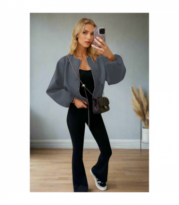 Classic Bomber Jacket - Stylish Zip Design - Perfect for All-Outfits