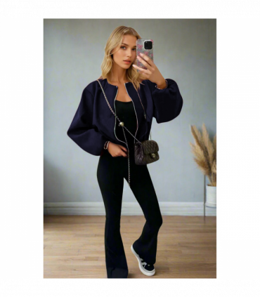 Classic Bomber Jacket - Stylish Zip Design - Perfect for All-Outfits