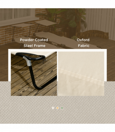 Comfort Lounge Chairs - Adjustable Recline & Sunshade - Set of 2