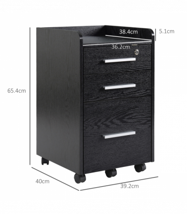 Compact Office Storage Cart with Wheels - Secure & Stylish Design