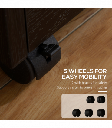 Compact Office Storage Cart with Wheels - Secure & Stylish Design