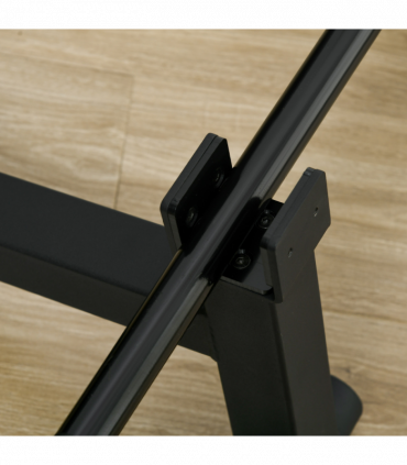 Steel Black 33H x 50L x 12Wcm Deadlift Barbell Jack with Non-Slip