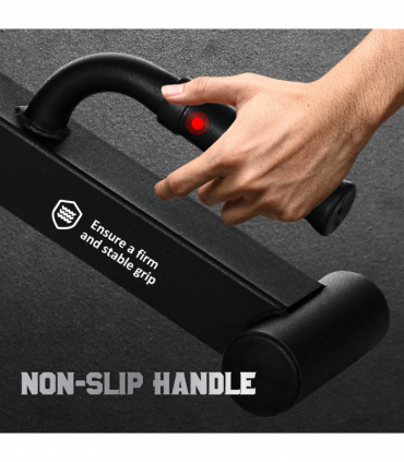 Steel Black 33H x 50L x 12Wcm Deadlift Barbell Jack with Non-Slip