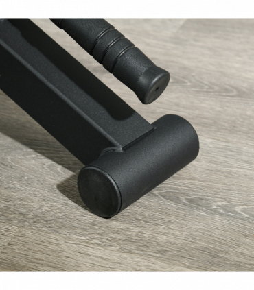 Steel Black 33H x 50L x 12Wcm Deadlift Barbell Jack with Non-Slip