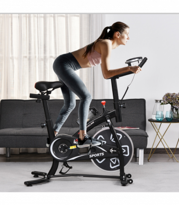 Exercise Training Bike Indoor Cycling Bicycle Trainer LCD Monitor