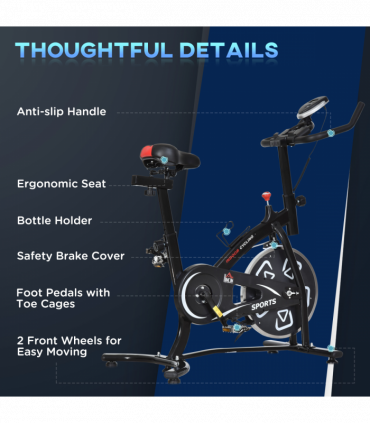 Exercise Training Bike Indoor Cycling Bicycle Trainer LCD Monitor