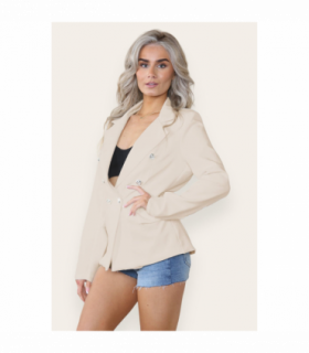 Fitted Linned Double Button Blazer Jacket - Stylish Comfort for All Occasions