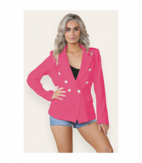 Fitted Linned Double Button Blazer Jacket - Stylish Comfort for All Occasions