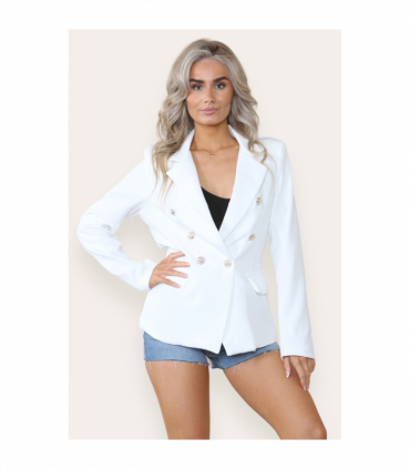 Fitted Linned Double Button Blazer Jacket - Stylish Comfort for All Occasions