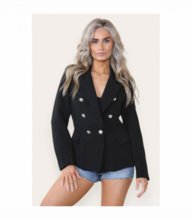 Fitted Linned Double Button Blazer Jacket - Stylish Comfort for All Occasions
