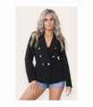 Fitted Linned Double Button Blazer Jacket - Stylish Comfort for All Occasions