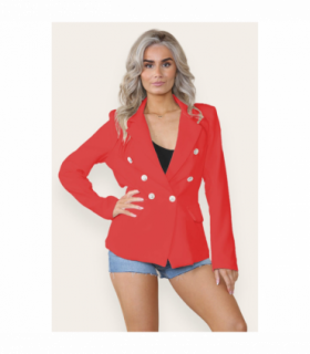 Fitted Linned Double Button Blazer Jacket - Stylish Comfort for All Occasions