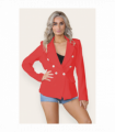 Fitted Linned Double Button Blazer Jacket - Stylish Comfort for All Occasions
