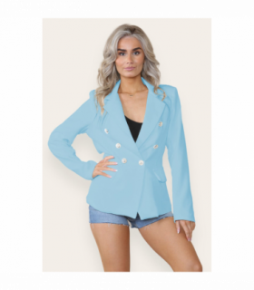Fitted Linned Double Button Blazer Jacket - Stylish Comfort for All Occasions