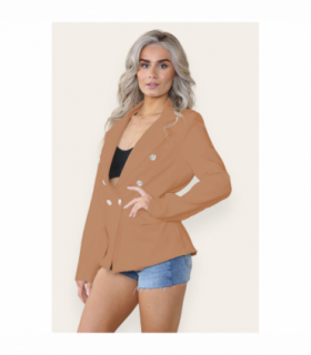 Fitted Linned Double Button Blazer Jacket - Stylish Comfort for All Occasions