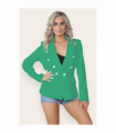 Fitted Linned Double Button Blazer Jacket - Stylish Comfort for All Occasions