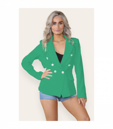 Fitted Linned Double Button Blazer Jacket - Stylish Comfort for All Occasions