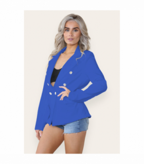 Fitted Linned Double Button Blazer Jacket - Stylish Comfort for All Occasions