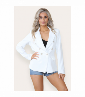 Fitted Linned Double Button Blazer Jacket - Stylish Comfort for All Occasions