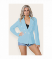 Fitted Linned Double Button Blazer Jacket - Stylish Comfort for All Occasions