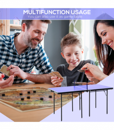 Folding Mini Table Tennis Portable Ping Pong Set Games Play Sport Net HOMCOM