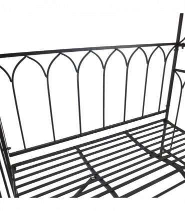 Garden Arbour Bench Plant Climbing Support Trellis Rose Vines Black Outsunny