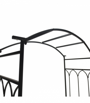 Garden Arbour Bench Plant Climbing Support Trellis Rose Vines Black Outsunny