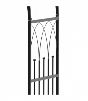 Garden Arch Bench Outdoor Patio Trellis Arbor for Climbing Plant Antique Black