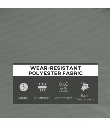 Garden Bench Cushion Grey Polyester 120x50x8cm Two-Seater Seat Pad Comfort