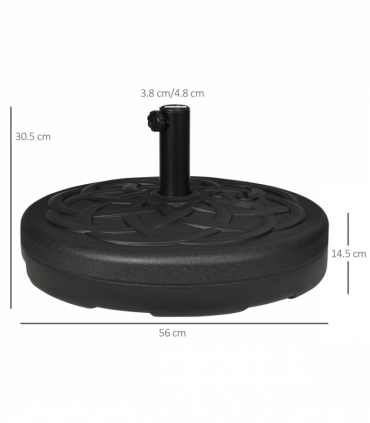 Garden Parasol Base Outdoor Market Umbrella Stand 25kg Water or 35kg Sand Filled