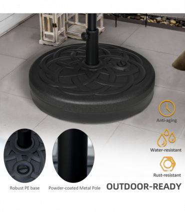 Garden Parasol Base Outdoor Market Umbrella Stand 25kg Water or 35kg Sand Filled