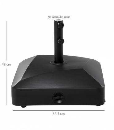 Garden Parasol Base Outdoor Market Umbrella Stand 43kg Water or 60kg Sand Filled