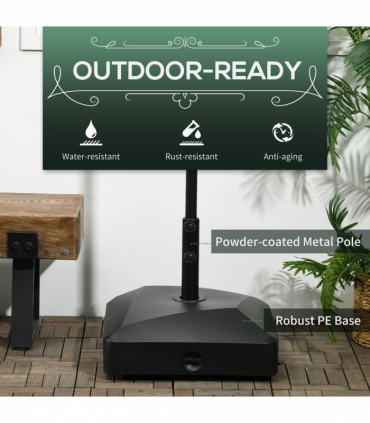 Garden Parasol Base Outdoor Market Umbrella Stand 43kg Water or 60kg Sand Filled