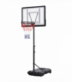 HOMCOM 1.55-2.1m Basketball Hoop and Stand w/ Fillable Base, Wheels, Black