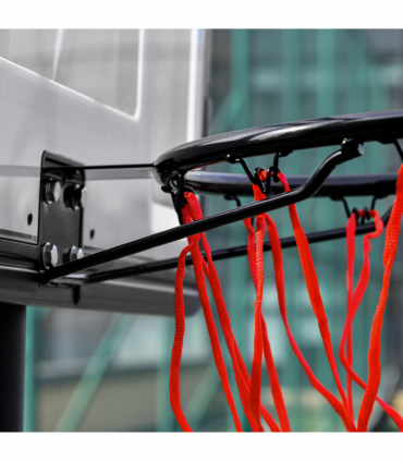 HOMCOM 1.55-2.1m Basketball Hoop and Stand w/ Fillable Base, Wheels, Black