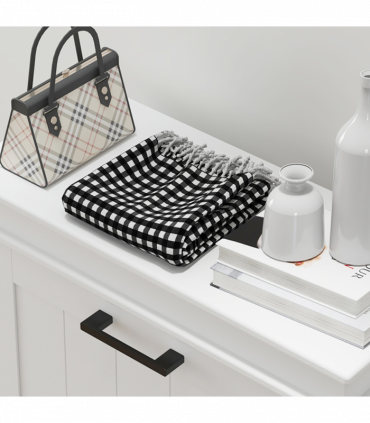 HOMCOM Slim Shoe Storage Cabinet with 3 Flip Drawers for Entryway, White