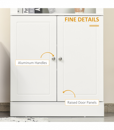 Kitchen Cupboard White MDF and particle board 74.6 x 35.5 x 182.5 cm Double-door