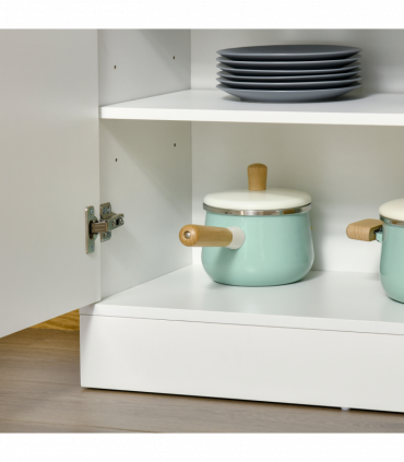 Kitchen Cupboard White MDF and particle board 74.6 x 35.5 x 182.5 cm Double-door