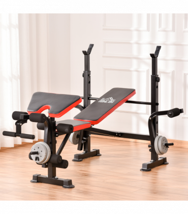 Multi-Function Adjustable Weight Training Bench Gym Fitness Lifting HOMCOM