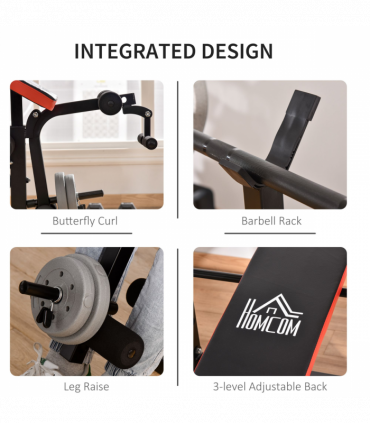Multi-Function Adjustable Weight Training Bench Gym Fitness Lifting HOMCOM
