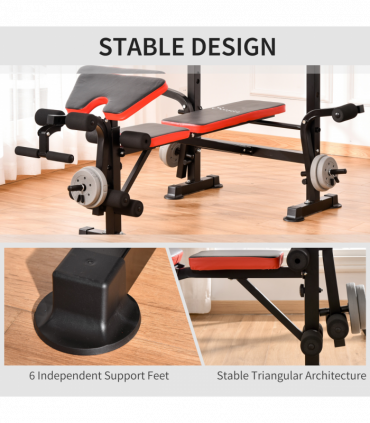 Multi-Function Adjustable Weight Training Bench Gym Fitness Lifting HOMCOM